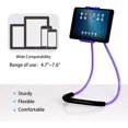 thumbnail image 2 of Lazy Tablet Bracket, Adjustable Rotating Gooseneck Mount with Multiple Function (Bright Purple), 2 of 2