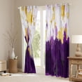 thumbnail image 3 of Homewish Garffiti Aesthetic Curtains Pack of 2 (42x84 Each),Oil Painting Artistic Curtains Blackout,Purple White Gold Bedroom Curtains For Adults,Luxury Bedroom Decor, 3 of 6