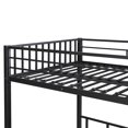 thumbnail image 5 of Triple Metal Bunk Bed Twin over Twin with Ladder, Convertible 3 Bunk Beds, Metal Bunk Bed with Stairs & Shelf, Black, 5 of 10