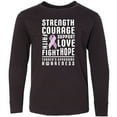 thumbnail image 3 of Inktastic Turners Syndrome Awareness Strength Courage Support Long Sleeve Youth T-Shirt, 3 of 5