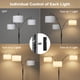 thumbnail image 3 of Lámpara de pie IBRILLE LED Arc de 36 W con 3 pantallas de tela blanca, 3 of 7