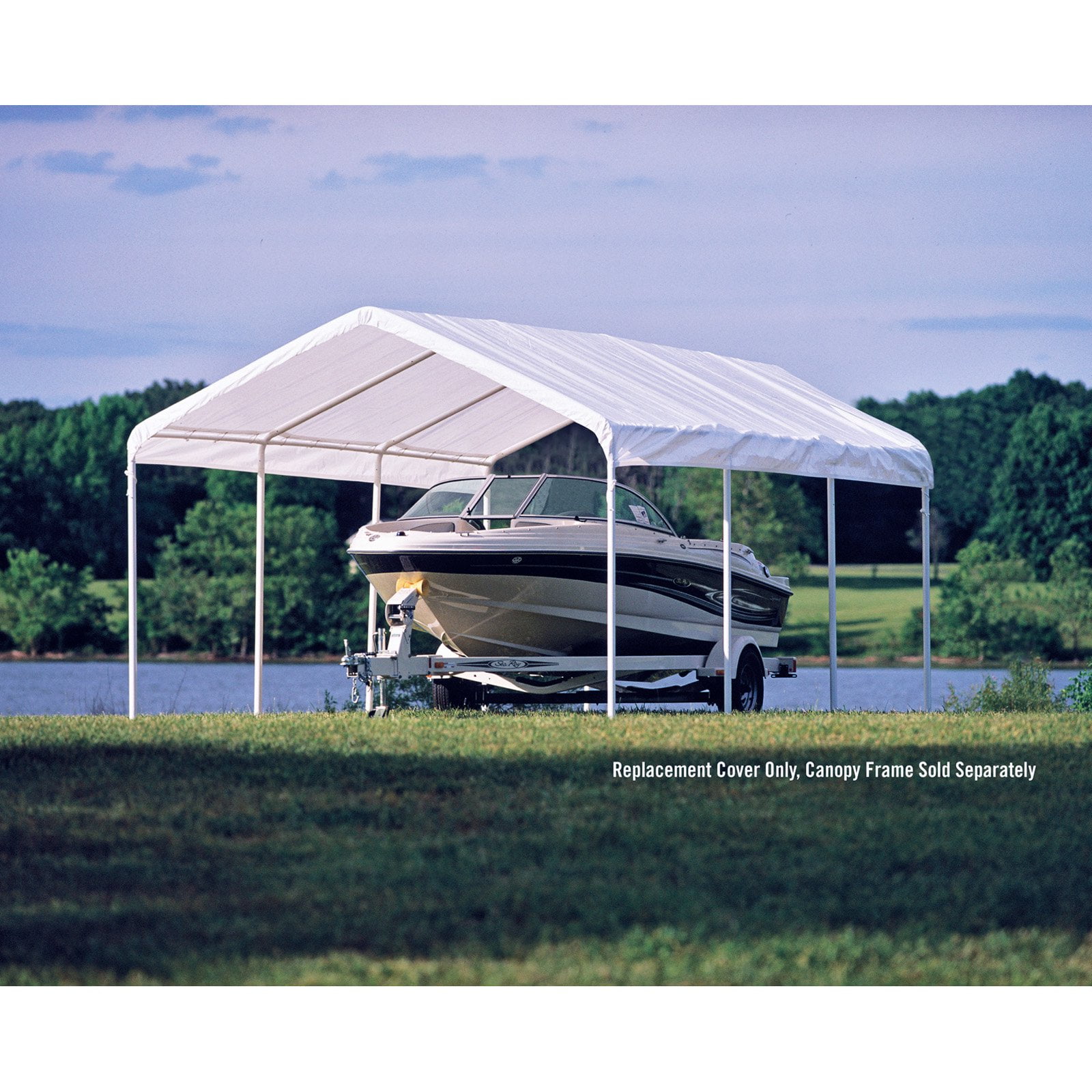 12 mil Heavy Duty Canopy Tarp WHITE 3pl Coated Tent Car Boat Cover 5% OFF 2+ 