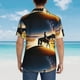 thumbnail image 4 of Balery Azure Sky Western Desert Cowboy Camisas hawaianas de manga corta para hombre, camisas playeras de corte holgado, camisas de vacaciones con botones,Large, 4 of 7