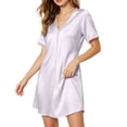 thumbnail image 6 of ZyeKqe Sleep Shirts for Women V Neck Sleeveless Nightgown Casual Lightweight Comfy Loungewear Mini Dress, 6 of 7
