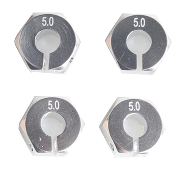 Buje hexagonal y adaptadores de rueda RC 12mm piezas de actualización ruedas hexagonales acoplador base 5.0 de espesor para hsp rc parts plata Plata Magideal Buje hexagonal y adaptadores de rueda RC