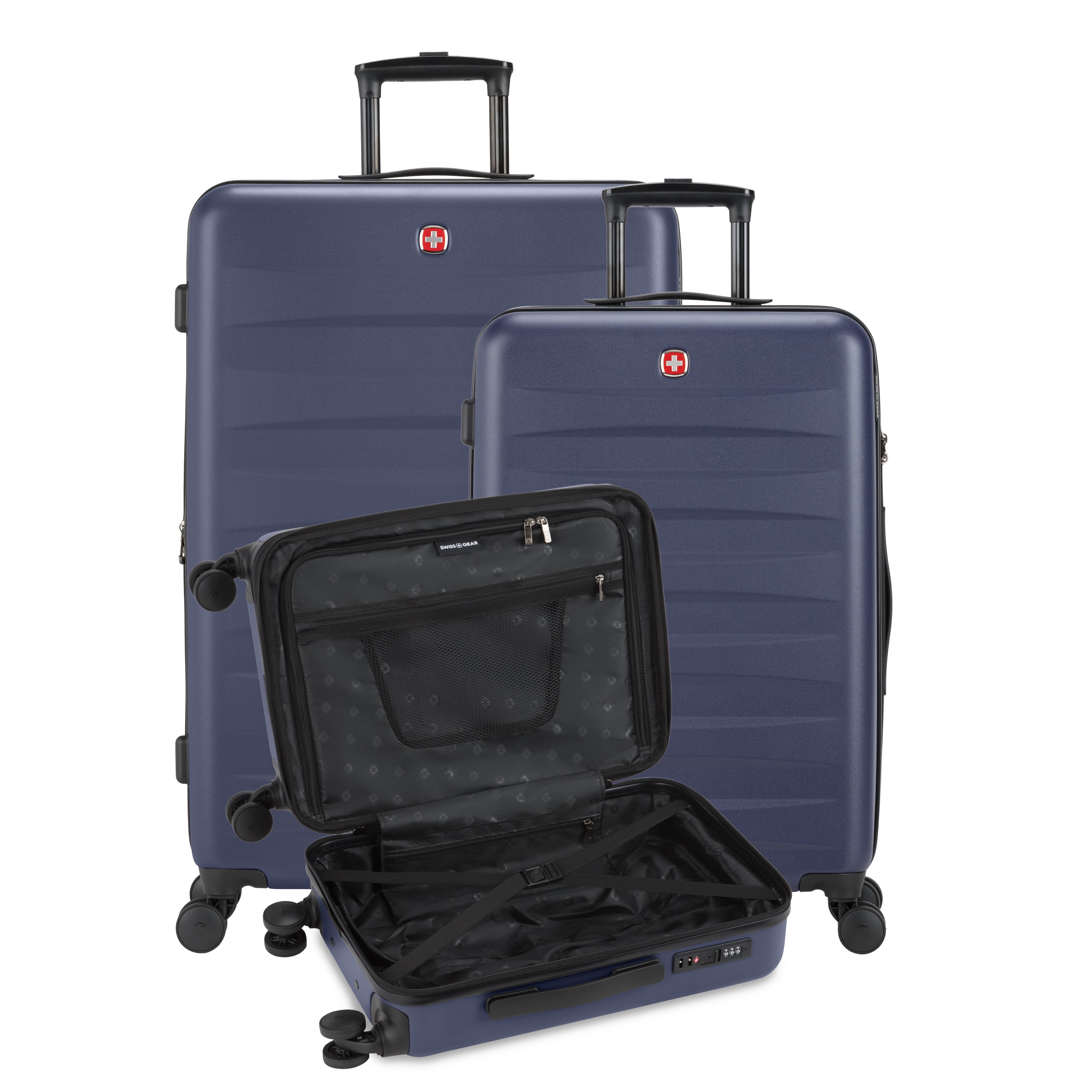 SWISSGEAR Stride Hardside 3-Piece Spinner Set, Navy Blue