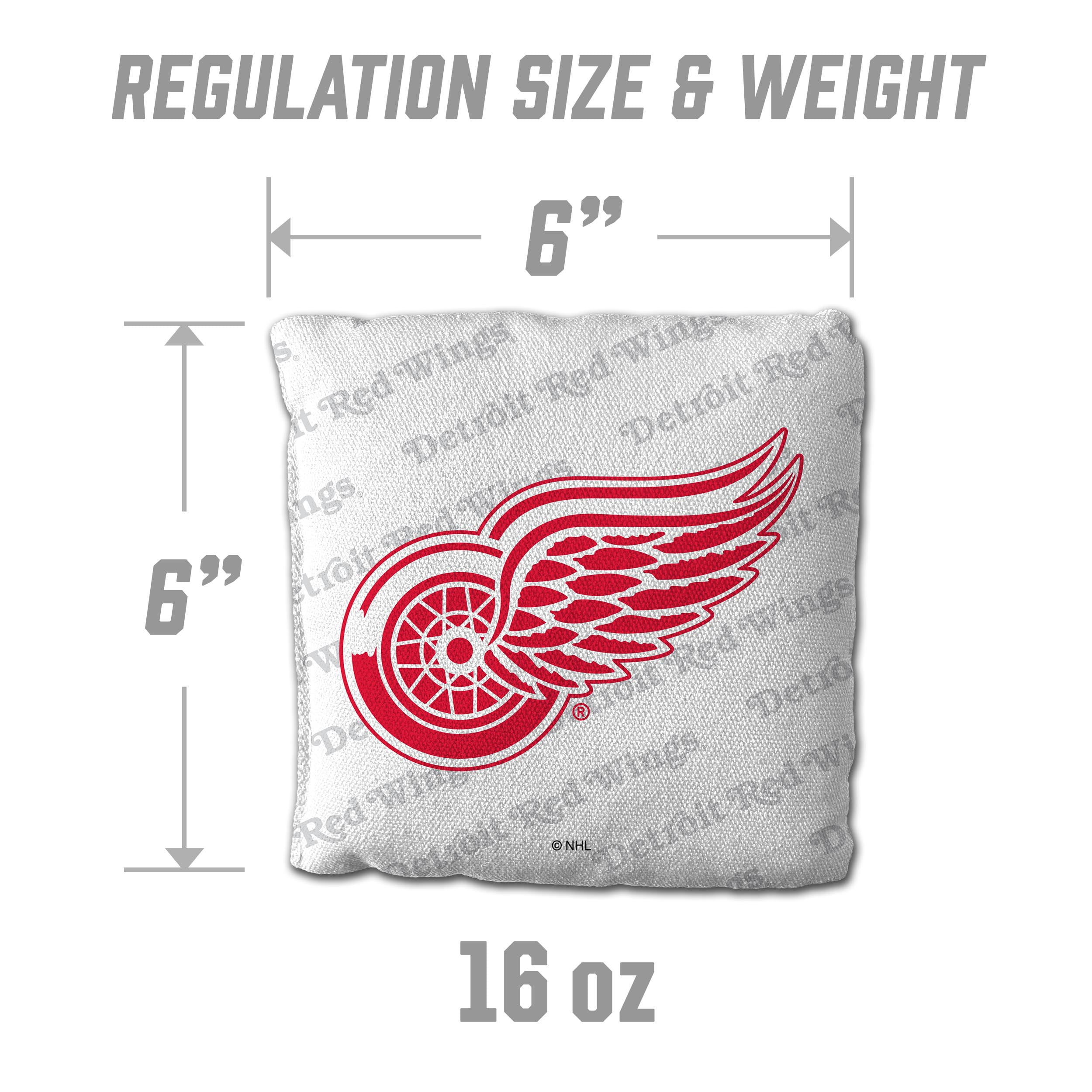 NHL Detroit Red Wings Cornhole Bags - 4PK - White