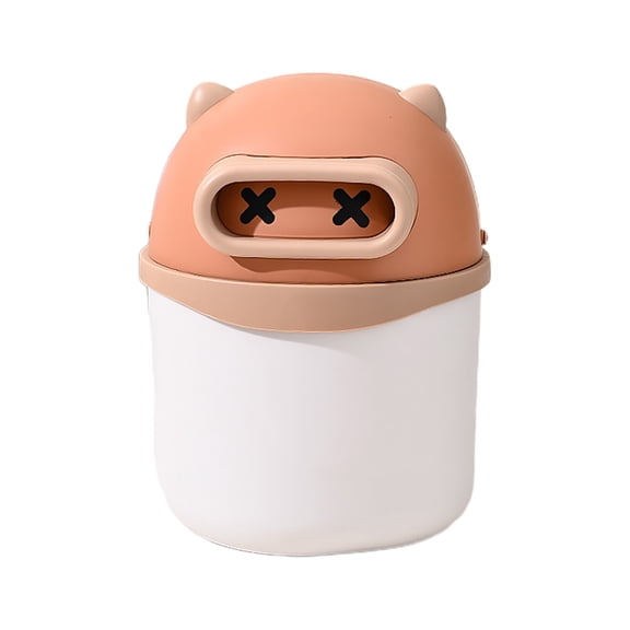 Lilixerw Desktop Mini Trash Bin,Cute Trash Can Countertop Garbage Storage Bucket Wastebaskets Small Waste Bin,for Desk Car Office Kitchen