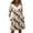 Beige, variant on Yucgh Women's Long Sleeve Pullover Knit Dress with Pockets, V-Neck Knee Length Casual Winter Dress, Christmas Holiday Tunic Dress,L