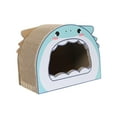 thumbnail image 5 of Cardboard Cat House Scratching Pads Hut Shelter Cat Scratcher Board Corrugated Cat Scratcher Box for Grinding Claw Furniture Protector Kitty Shark, 5 of 8
