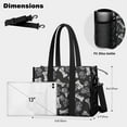 thumbnail image 5 of Teacher Tote Bag,Paw Prints and Bones Teacher Utility Tote Bag,Large Work Tote Bags for Women with Multiple Pockets,Top Zipper Closure,13.8x10.6x6.7 Inch, 5 of 5