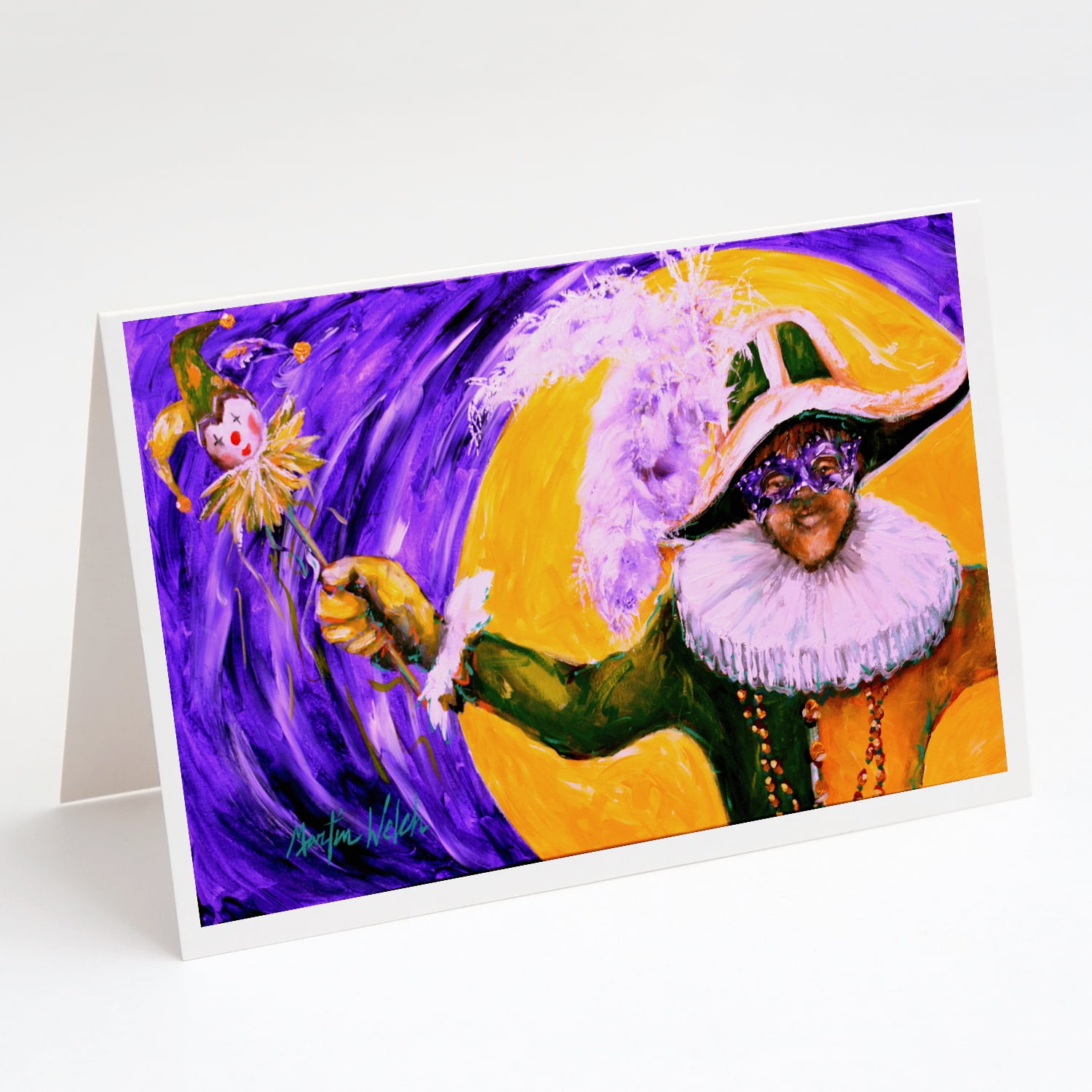 Mardi Gras Throw me something mister Greeting Cards Pack of 8 7 in x 5 in