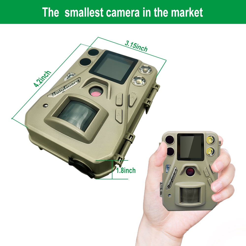 BOLY Hunting Game Camera, 37MP 4K with No Glow 940nm & White Flash Night Vision, IP66 Waterproof Trail Camera for Deer Hunting and Home Security
