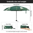 thumbnail image 3 of Luxurious Green Floral Umbrellas for Sun Auto Open Close UV50+ Waterproof 5-Fold Compact Fiberglass Frame, 3 of 6