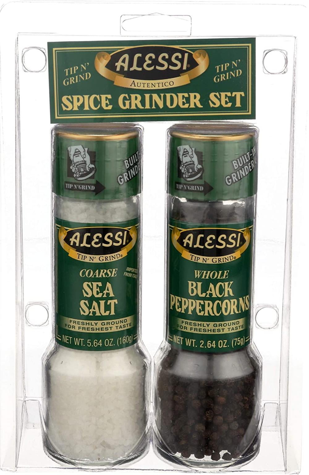 Salt Castor with Blue AccessoriesBundle Alessi Alessi New Graves Pepper Grinder 