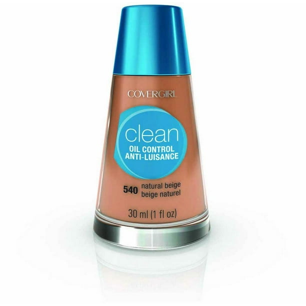 COVERGIRL Clean Matte Liquid Foundation, 540 Natural Beige, 1 oz (Pack