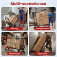 thumbnail image 7 of Veeboto 3-IN-1 Heavy Duty Aluminum Stair Climbing Dolly, 1000LBS Capacity Industrial Convertible Folding Hand Truck Dolly Cart with Solid Wheels for Office/Moving/Travel Red, 7 of 7