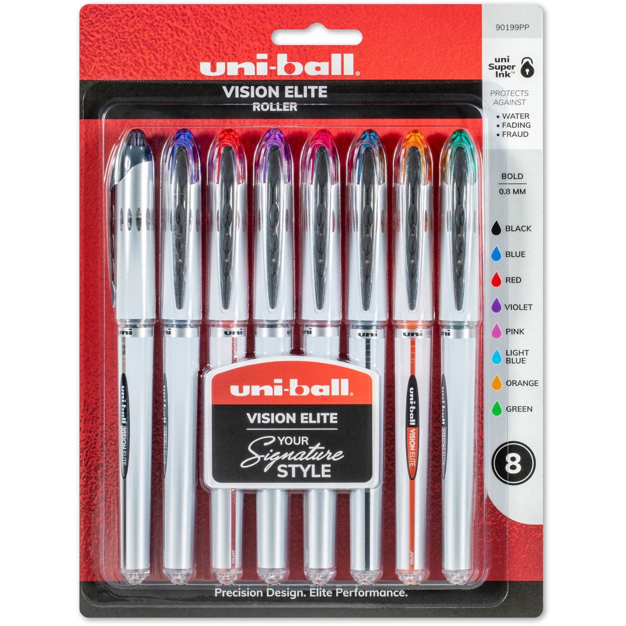 6 Pens Assorted Red Blue Black Lot 2 UniBall Jetstream Rollerball 1.0mm Bold