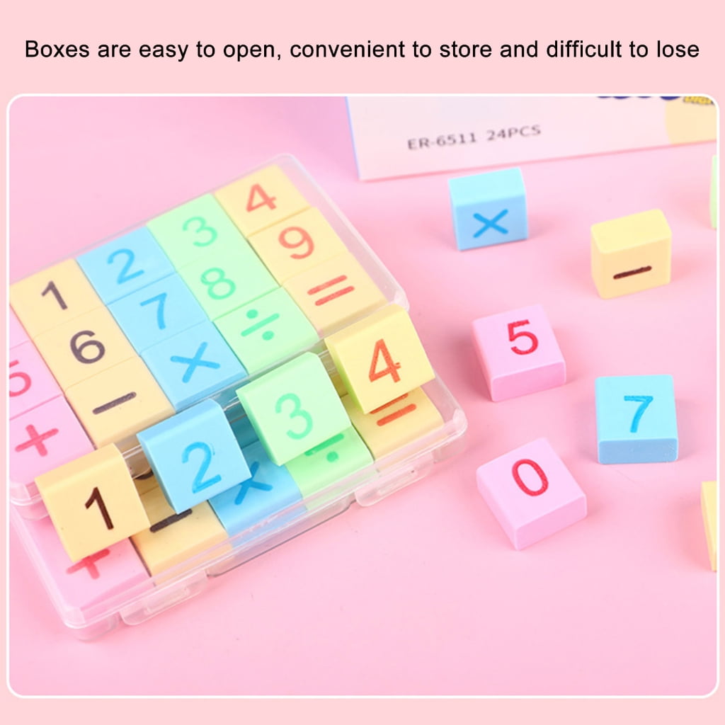 Zeiwohndc Multipurpose Small Size Number Erasers for Drawing Studio and Home Use