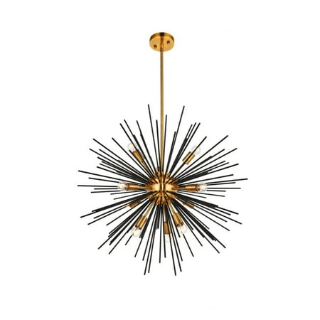 

Daegan 10 light 26 inch light antique brass pendant