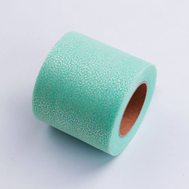 Nvzi Cinta para manualidades, cinta para envolver regalos, 2 rollos de cinta de poliéster turquesa, 6 cm x 25 yardas, ideal para manualidades y decoración.