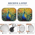 thumbnail image 5 of Kdxio Peacocks Print 2-Piece Sun Shade Front Windshield - Foldable Car Front Window Sunshades for Most Sedans SUV Truck, 5 of 5