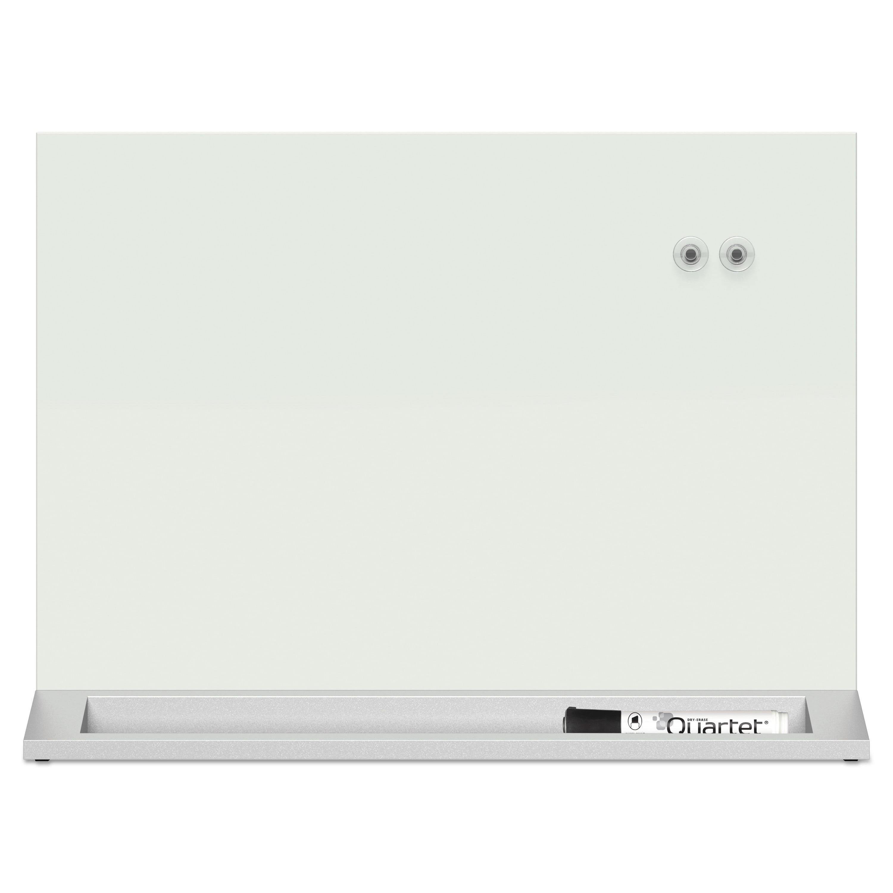Quartet Desktop Magnetic Glass Dry-Erase Panel, 23" x 17", White -QRTGDP1723W