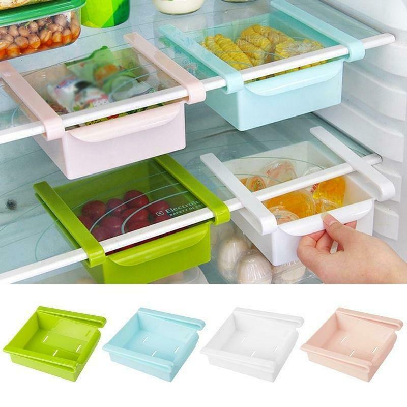 COUTEXYI 1pc Fridge Freezer Space Saver Organizer Kitchen Storage Rack