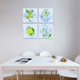 thumbnail image 2 of Kitchen Fruit Wall Art Green Lime Canvas Artwork 4 Pieces Fruit with Splash Water and Ices Painting Pictures Cool Summer Art Prints for Dining Room Décor 12"x12", 2 of 5