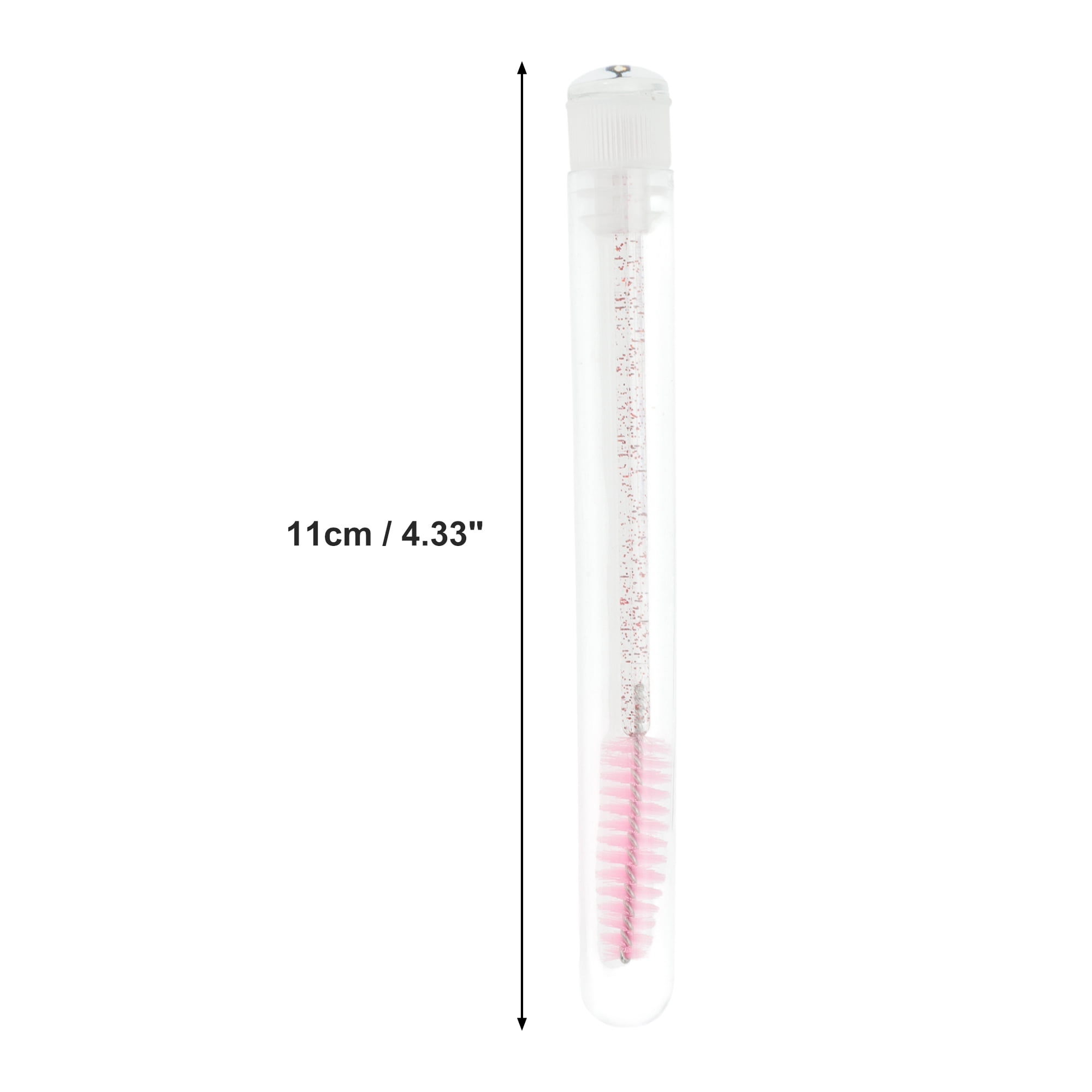 Unique Bargains 1 Pc Convenient Soft Nylon Bristles Eyelash Brush for Vacation White