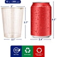 thumbnail image 3 of 200 Pack 10 oz Gold Plastic Cups, Disposable Gold Glitter Plastic Cups, Clear Tumblers for Weddings Thanksgiving, Christmas Parties, 3 of 8