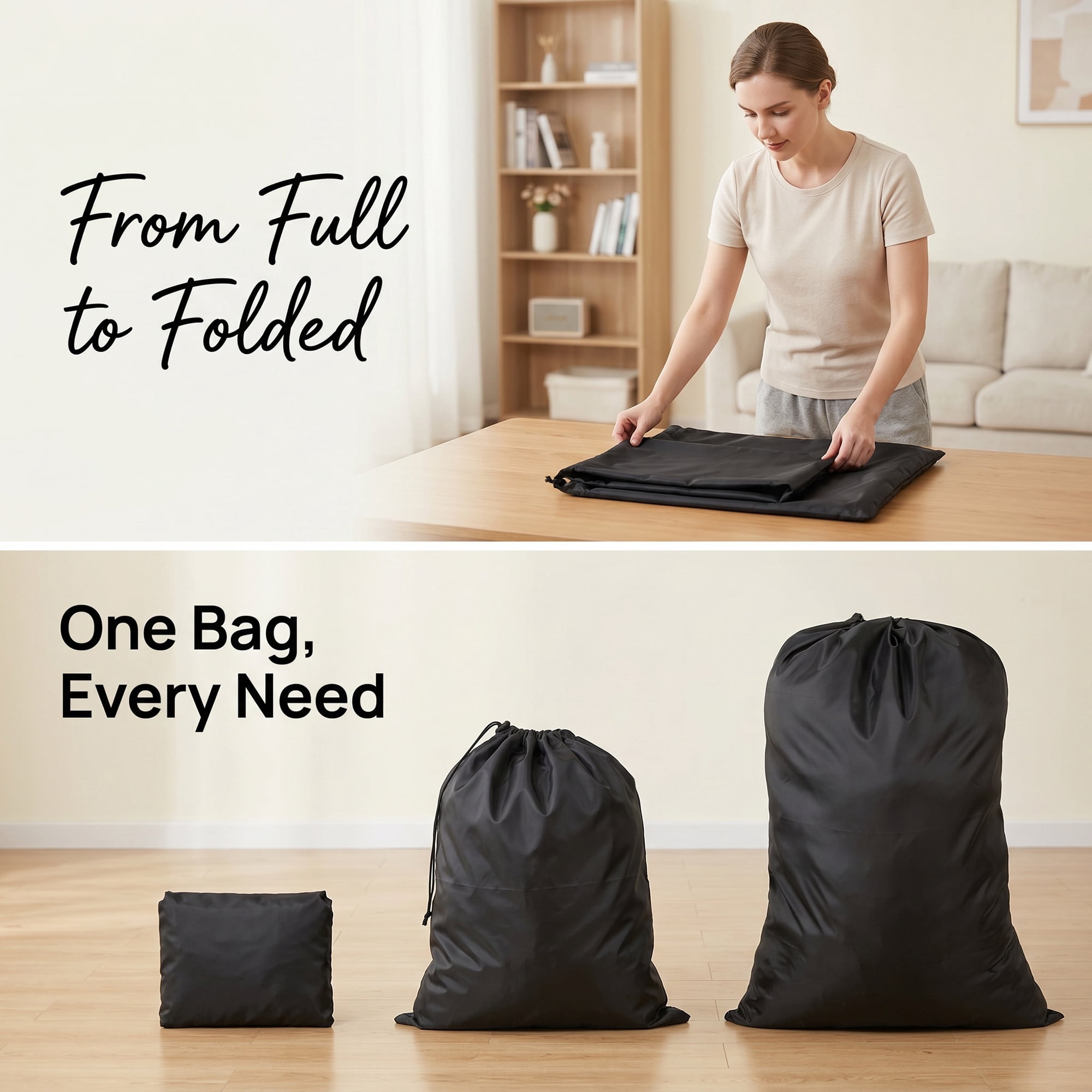 Unique Bargains 2Pcs Oxford Cloth Waterproof Wet Dry Bag Lightweight Gray 35.8" x 24"