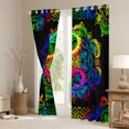 thumbnail image 3 of Manfei Magical Dragon Animal Blackout Curtains Set of 2 (52x84 Each), Bohemian Damask Flower Window Curtains, Mandala Hippie Style Curtains and Drapes, Curtains Blackout Room Decor, 3 of 6