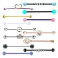thumbnail image 3 of Pendientes industriales Fernando Piercing Cuerpo Pendientes 13x14 38mm acero inoxidable, 3 of 7
