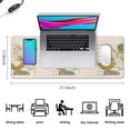 thumbnail image 5 of Ultimate Office Accessory: Large Desk Mat with Abstract Art | Non-Slip, Waterproof | Boho Leaves Design | Ideal Laptop Size | 31.5 X 11.8 Inch, 5 of 7