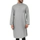thumbnail image 5 of Camisas Y s Camisa de holgada con bolsillo de manga larga informal de Arabia musulmana para hombre musulmana con bolsillo sólido (Grey, M), 5 of 6