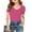 V80-Hot Pink, variant on WhouRiu Girls Ribbed Knit Basic Tees Kids Solid Color Short Sleeve V Neck Tshirt Comfortable Cute Casual Summer T Shirts,7-8 Years