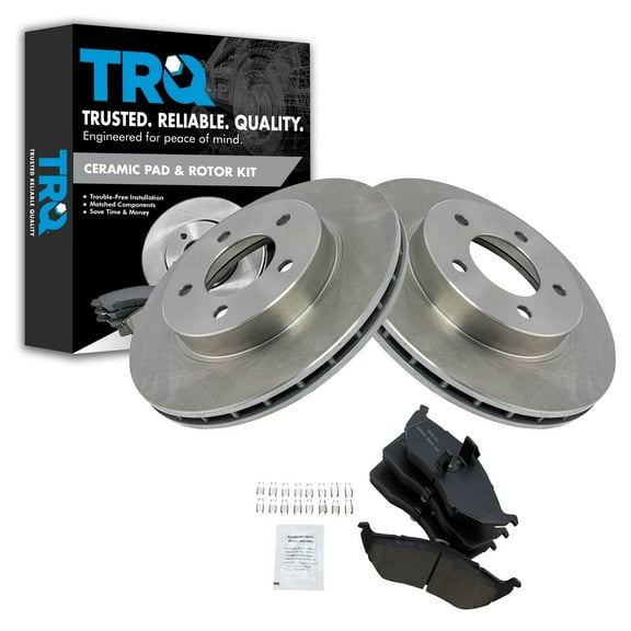 TRQ Front Brake Pad & Rotor Kit Brake Pads Brake Rotor Ceramic Fits Select 1993-1994 Chrysler Concorde 1994-1997 LHS 1994-1996 New Yorker 1993-1997 Dodge Intrepid Eagle Vision