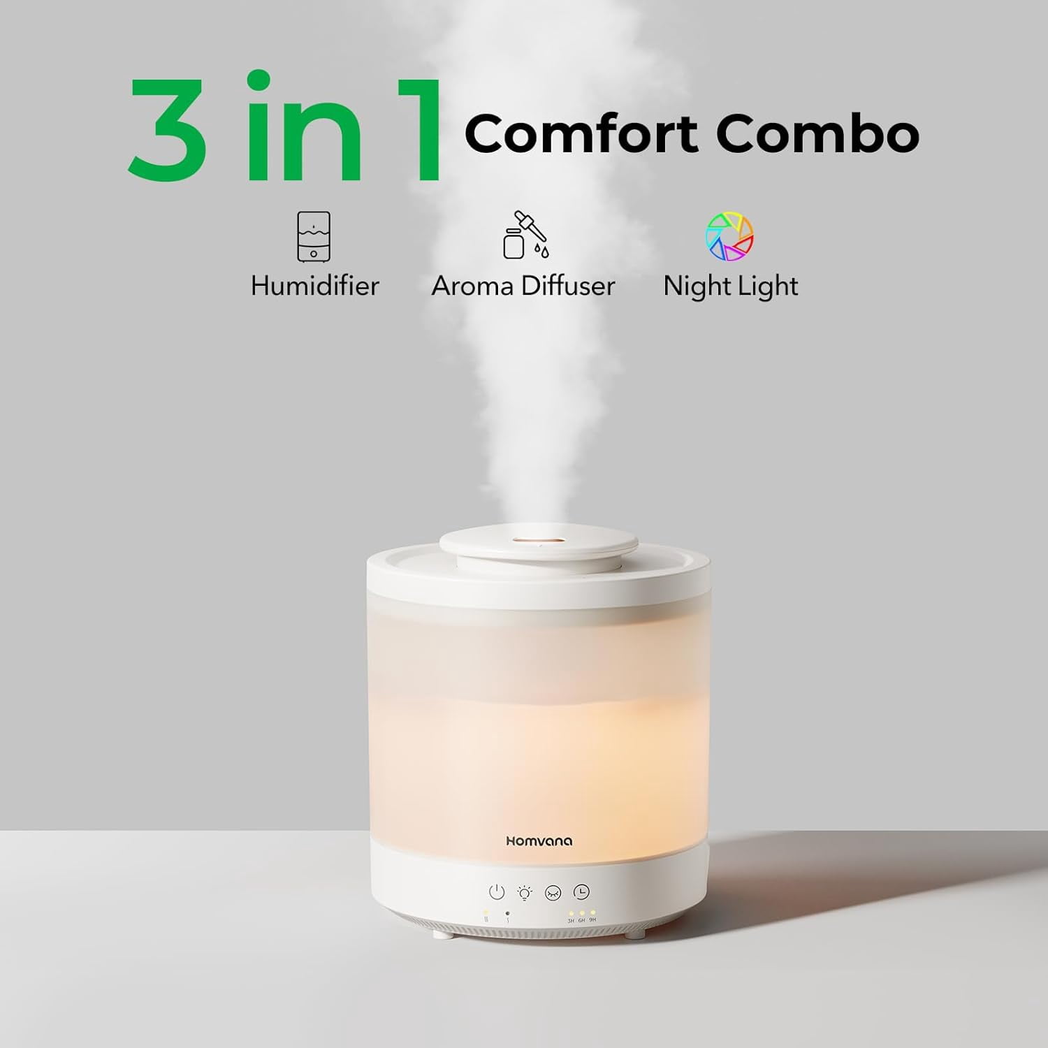 Small Humidifiers for Bedroom - 2 Packs 1.5L Cool Mist Top Fill Humidifier for Baby Nursery, Essential Oil Diffuser, 3 in 1 for Home Plants Offices and Grow Tents, 7 Color Lights, Ultrasonic