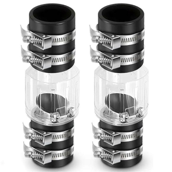 Sump Pump Check Valve 1.5Inch,2pcs Silent Sump Pump Check Valve with Spring Loaded Flapper for Backflow Prevention