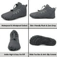 thumbnail image 2 of Stepedia Barefoot Winter Hiking Boots Men Women Wide Toe Box Waterproof Snow Boots for Outdoor Walking, Dark Gray 6 Women/5 Men, 2 of 7