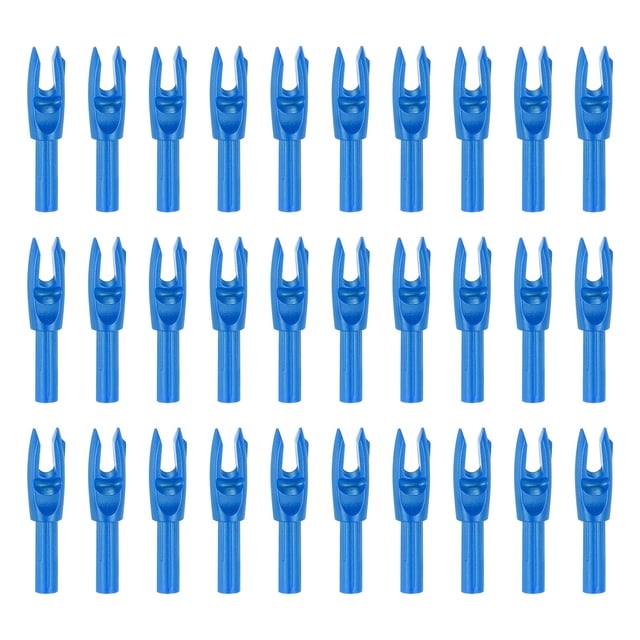 Uxcell Archery Arrows Nocks, Plastic Insert Arrow Nock Replacement Arrow Tails for Hunting Shooting Compound Recurve Blue