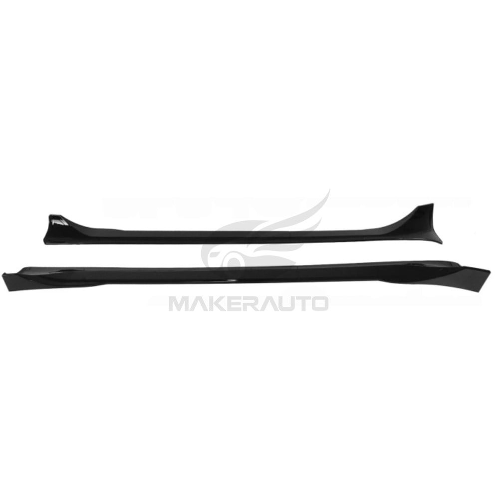 Pair Gloss Black Side Skirt Extension Rocker Panels for 2025+ Tesla Model Y