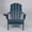 Navy Blue, variant on S-HOME Weather-Resistant HDPE Folding Adirondack Chair Featuring Dual Cup Holder In Classic Wood Texture For Relaxation