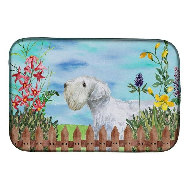 Carolines Treasures CK1246DDM Sealyham Terrier Spring Dish Drying Mat