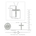 thumbnail image 3 of Dazzlingrock Collection 0.50 Carat Round Lab Grown White Diamond Classic Cross Pendant with 18 inch Silver Chain for Women in 10K Solid White Gold, 3 of 4