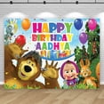 thumbnail image 5 of Fondo de fotografía para niña Masha y el oso, fondo para fotografía de fiesta de cumpleaños infantil, pancarta decorativa para baby shower, póster de vinilo, 5 of 5