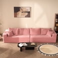 thumbnail image 4 of BIGSYY 137" Modular Sleeper Sofa for Adults - Memory Foam, Extra-Deep Seats, Corduroy Fabric, Pink (2 Packages), 4 of 9