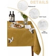 thumbnail image 5 of Japanese Style Suqare Tablecloth - 54 x 54 Inch, Vintage Art Cranes Ocean Wave Yellow Waterproof & StainResistant Tablecloth, Washable Oil-proof Table Cover for Dining/Party/Wedding/Camping/Buffet, 5 of 9