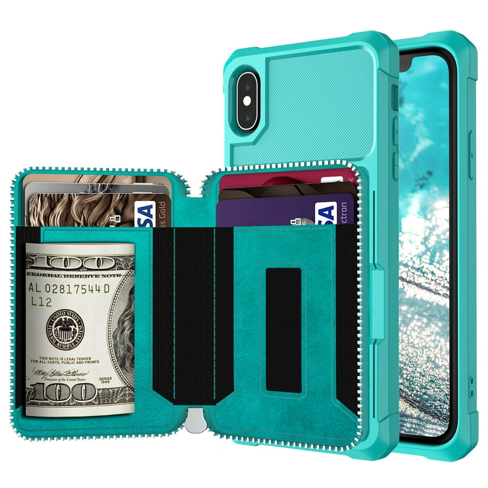 iPhone XR Wallet Case, Dteck iPhone XR Case with Credit Card Holder ...